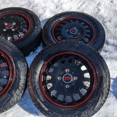 中古タイヤ＋ホイール | 4本で20,000円 | Bridgestone Blizzak タイヤ VRX 155/65r13 JMJ2617 +  Vicente 04 EV アルミホイール