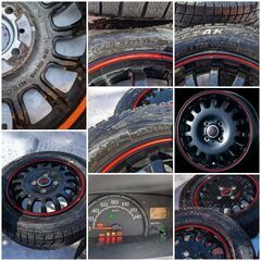 中古タイヤ＋ホイール | 4本で20,000円 | Bridgestone Blizzak タイヤ VRX 155/65r13 JMJ2617 +  Vicente 04 EV アルミホイール
