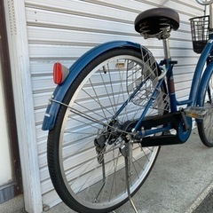 ☆前後タイヤ新古品☆ 26インチ LEDオートライト軽快車 防犯登録料