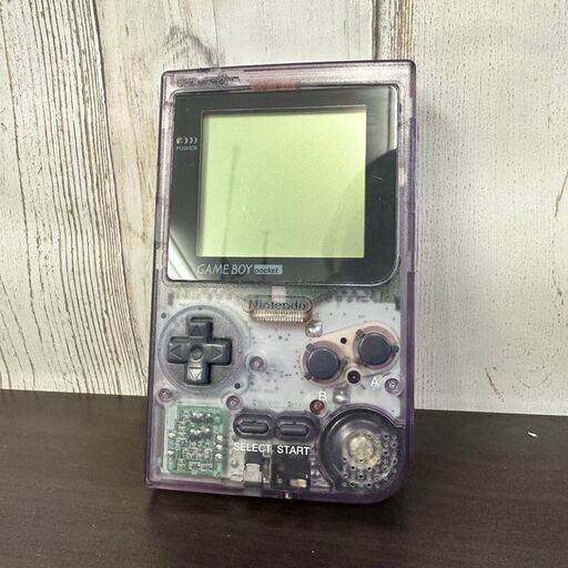 107 Nintendo GAMEBOY pocket MGB-001 ニンテンドー ゲームボーイポケット クリア 本体 ソフト 星のカービィ