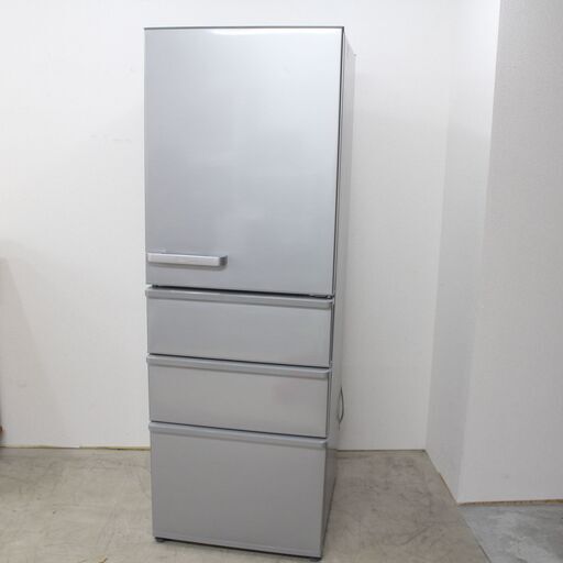 店S333)【美品】AQUA ノンフロン冷凍冷蔵庫 AQR-36J(S) 355L 4ドア 2020年製 シルバー アクア 右開き