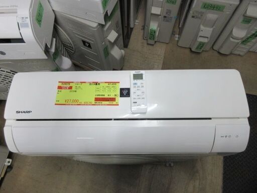 K04076　シャープ　中古エアコン　主に6畳用　冷房能力　2.2KW ／ 暖房能力　2.5KW