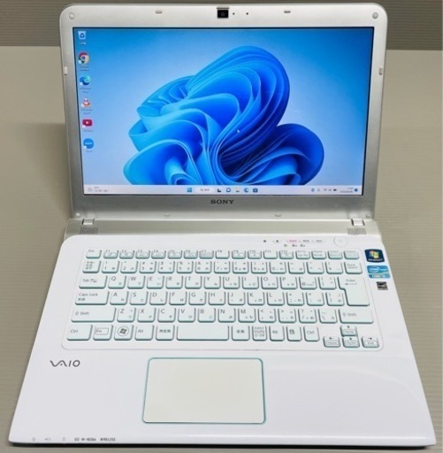 全国配送可！　i3、HDD500GB、Windows11搭載　SONY製ノートパソコンVAIO　カメラ、Bluetooth、ACアダプター付属、ソニー、バイオ
