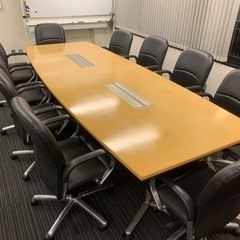 【ネット決済】会議テーブル 椅子10脚セット