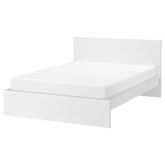 IKEA ベッド　クイーン　ホワイト　白