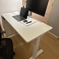 【取引終了】Flexispot 電動昇降型スタンディングデスク EQ6 ホワイト