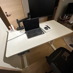 【取引終了】Flexispot 電動昇降型スタンディングデスク EQ6 ホワイト