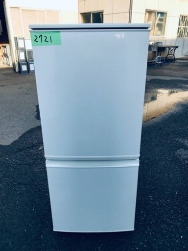 2721番 シャープ✨冷凍冷蔵庫✨SJ-D14B-W‼️
