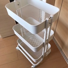 お値下げ♪IKEA キッチンワゴン　ロースゴク　ホワイト