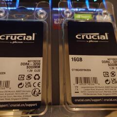 【ネット決済・配送可】Crucial 16GBメモリ×2   ノ...