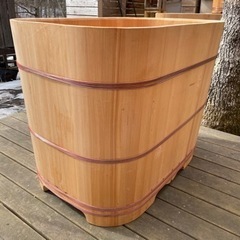 【引取・発送OK】さわらのお風呂桶　木製風呂　サウナの水風呂に　古民家　露天風呂　アウトドア