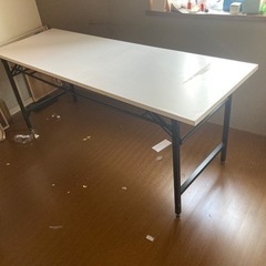 テーブル180×60cm 高さ70cm 折り畳みテーブル　作業テーブル