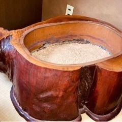 火鉢 天然木 古民家 骨董 古道具 茶道 切り株 欅