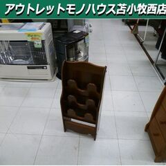 スリッパラック 幅27×奥行14×高さ60cm ブラウン系 玄関...