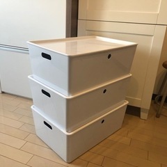 【お話し中】IKEA ：ふた付きボックス　お値下げ致しました！