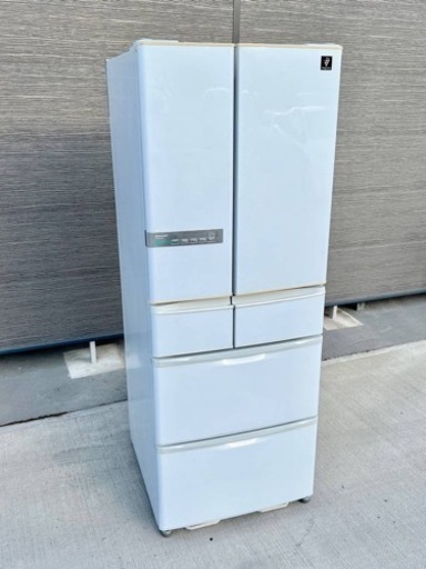 【美品】SHARP SJ-XF44W 6ドア冷蔵庫 440L プラズマクラスター