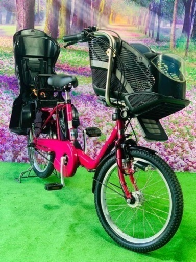 ❷ 4789子供乗せ電動アシスト自転車パナソニック3人乗り20インチ