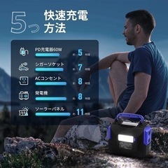 【一点限り】ポータブル電源 大容量  PSE認証済 車中泊 キャンプ 防災グッズ