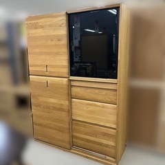 J2190 値下げ！良品 高品質 天然木 食器棚 キッチンボード...