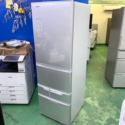 経典 ⭐️TOSHIBA⭐️冷凍冷蔵庫 2018年410L自動製氷 大阪市近郊配送