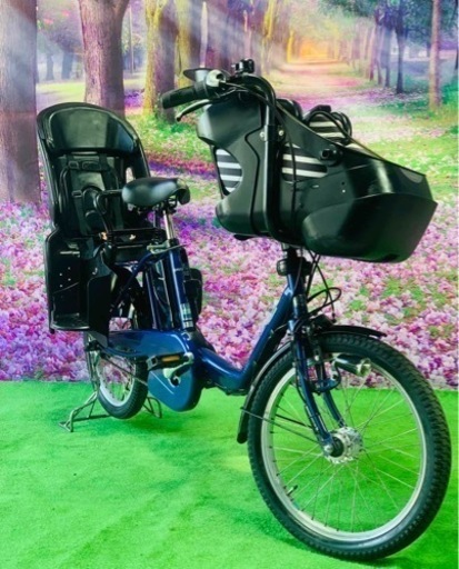 ❷ 4791子供乗せ電動アシスト自転車パナソニック3人乗り20インチ