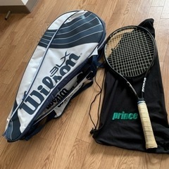 (値引き)princeテニスラケット＆Wilson テニスバック