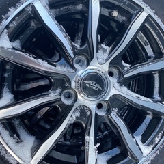 軽サイズ　夏タイヤ付きアルミホイール4本セット　ホイール美品‼️