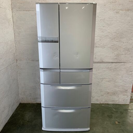 三菱 6ドア 冷凍冷蔵庫 フレンチドア 601L 冷蔵425L 冷凍176L MR-E60R-S形 シルバー 2010年製