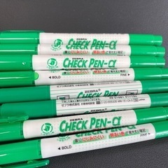 チェックペン　緑　8本