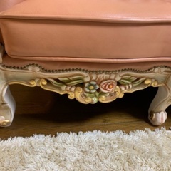 ソファ　本革　ロココ　姫家具　イタリア