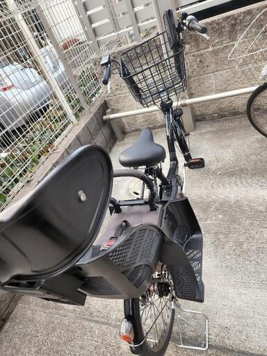 美品！！Panasonic 電動自転車 チャイルドシート2つ カゴ付 3人