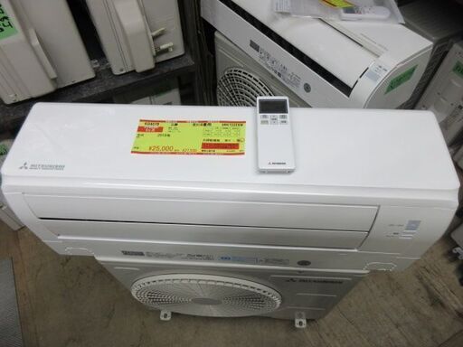 K04078　三菱　中古エアコン　主に6畳用　冷房能力　2.2KW ／ 暖房能力　2.5KW