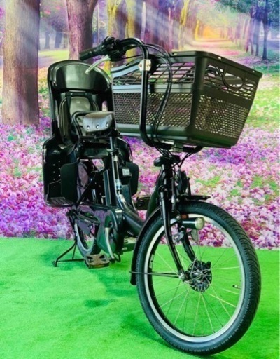 ❻ 4762子供乗せ電動アシスト自転車ヤマハ3人乗り20インチ