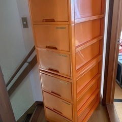 ③大型カラーボックス(オレンジ)3段×2コ