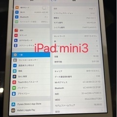 美品❗️iPad mini3 Apple Wi-Fi+セルラーモ...