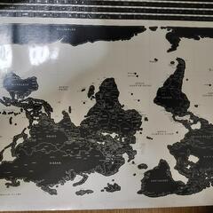 スクラッチマップ　世界地図