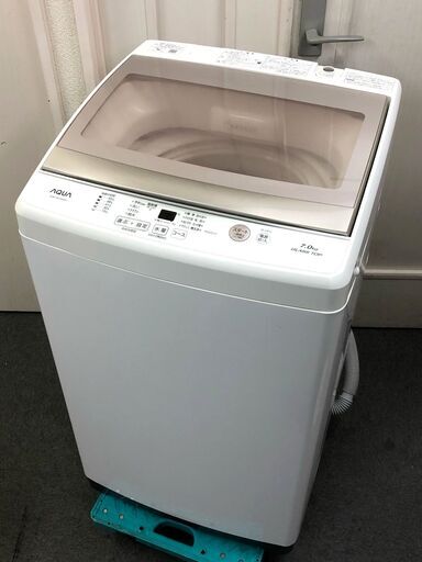 ㉔【税込み】アクア 7kg 全自動洗濯機 AQW-GS70G 2018年製【PayPay使えます】