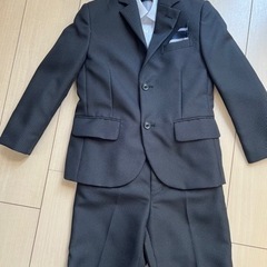 男の子セレモニースーツ120cm(Yシャツ、ポケットチーフ付)