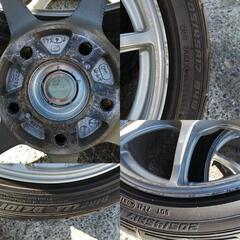 ENKEI 17㌅ 7J+45 114.3  5穴　山7〜8分程　アルミホイールタイヤセット　エンケイ　ダンロップ