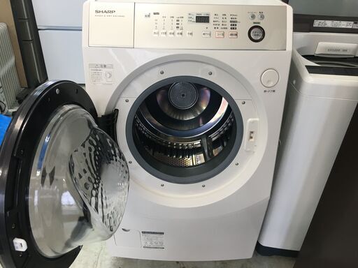 洗濯機の分解クリーニング行っています！配送設置込み　シャープ9.0K洗濯乾燥機　2015年製　分解クリーニング済み！！