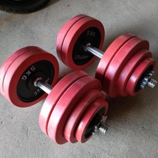 ラバーダンベル 60kg 片手30kg×2個セット IROTEC (アイロテック)
