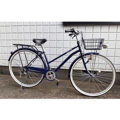 自転車　新品　6段変速　シティサイクル 27インチ　フル装備