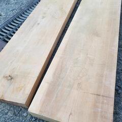檜　板　木材　二枚　暑さ6.5センチ