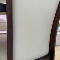 椅子４脚⬛︎美品　ダイニングテーブルセット　木製　ダークブラウン　レザー　合皮　回転　天然木