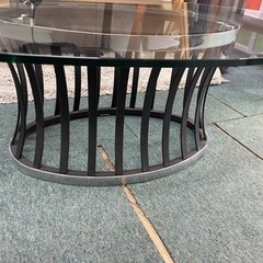 リサイクルサービス八光 田上店 】強化ガラステーブル ブラック