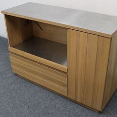 フランフラン/Francfranc ライツ キッチンカウンター ナチュラル ステンレス天板 幅1200 中古家具 店頭引取歓迎 R6847)