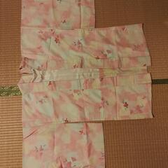 着物　羽織　ピンク　花柄