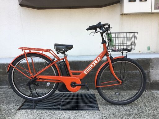地域限定送料無料　ブリヂストン　ステップクルーズ　新基準　8,7AH　オレンジ　ナチュラ　ビビ　神戸市　電動自転車