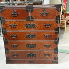 美品　ノダ工芸　箪笥　タンス　5段　民藝たんす　けやき ノダ工芸｜けやき民芸｜5段チェスト｜時代箪笥