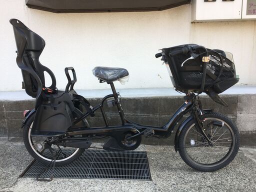 地域限定送料無料　バッテリー新品　ヤマハ　キッスミニ　新基準　子供乗せ　黒　ギュットミニ　ビッケ　神戸市　電動自転車